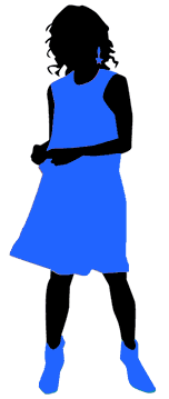 青の服